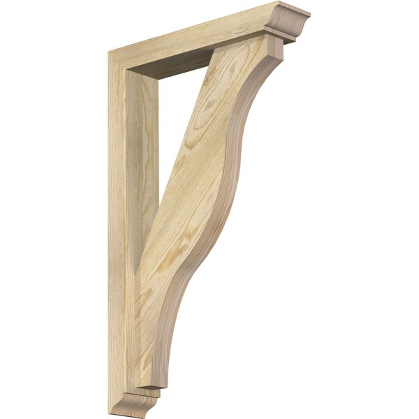 Ekena Millwork Funston Traditional Rough Sawn Bracket w/ Offset Brace, Douglas Fir, 4"W x 18"D x 30"H BKT0402X18X30FST01RDF - main
